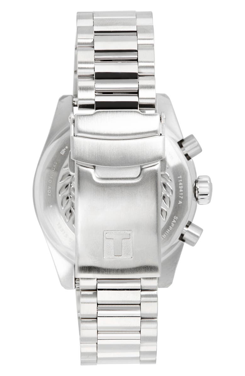 Tissot PR516 Bracelet Chronograph Watch, 40mm, Alternate, color, Black