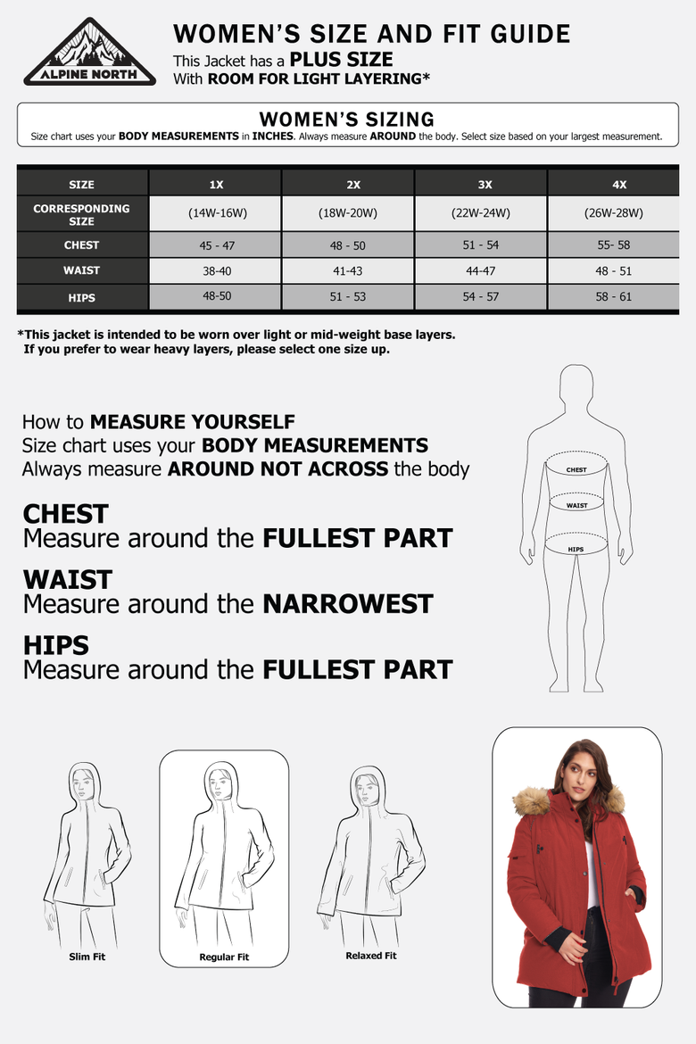 GLACIER PLUS SIZE - Vegan Down Classic Winter Parka Jacket, Alternate, color, CRIMSON