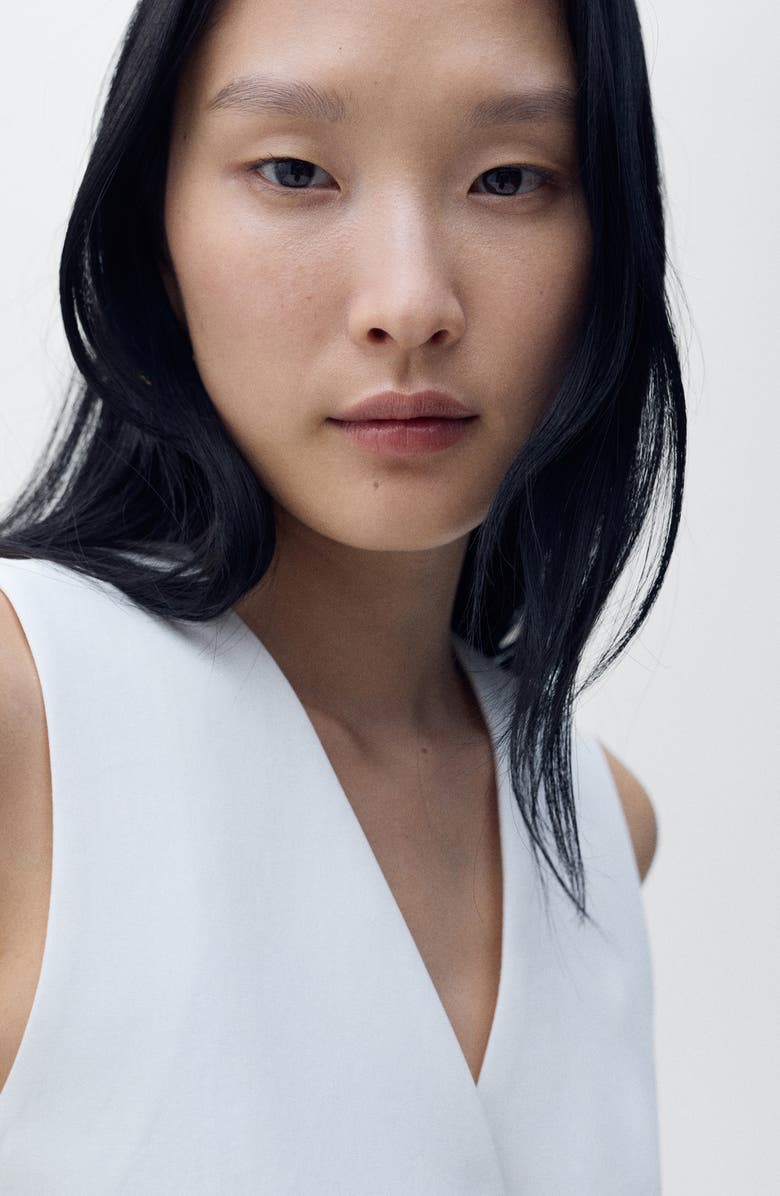 MANGO Suit Vest, Alternate, color, White