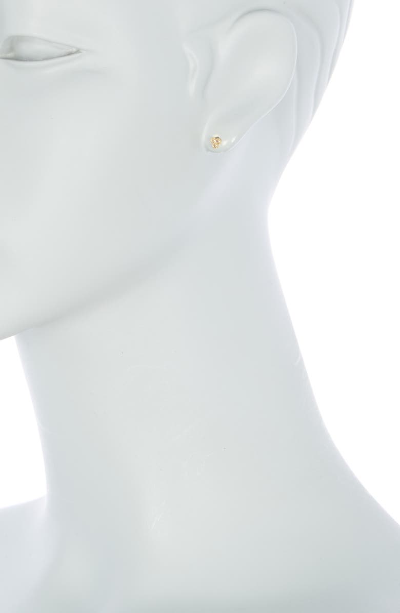 ADORNIA FINE Gold Vermeil Diamond Cluster Stud Earrings - 0.10 ctw, Alternate, color, 