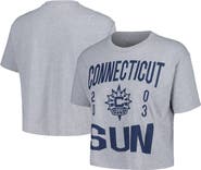 Stadium Essentials Women's Stadium Essentials  Heather Gray Connecticut Sun City Year Cropped T-Shirt