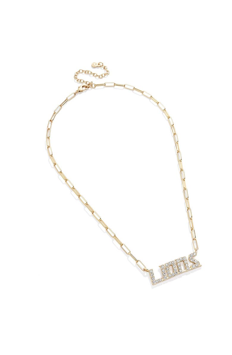 BaubleBar Women's BaubleBar Detroit Lions Paperclip Chain Necklace, Alternate, color,