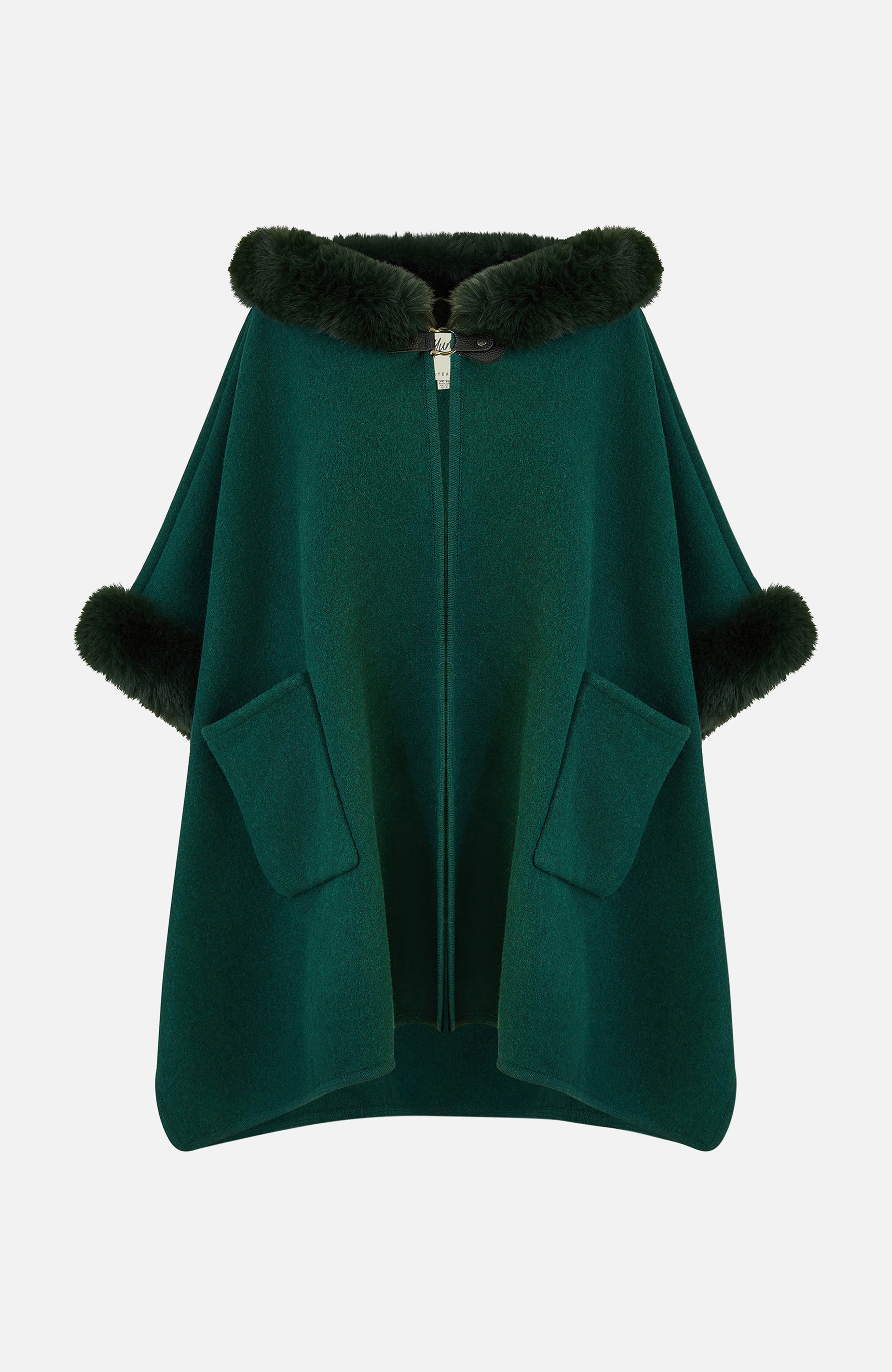 Hooded Fur Cape Jacket - image 4