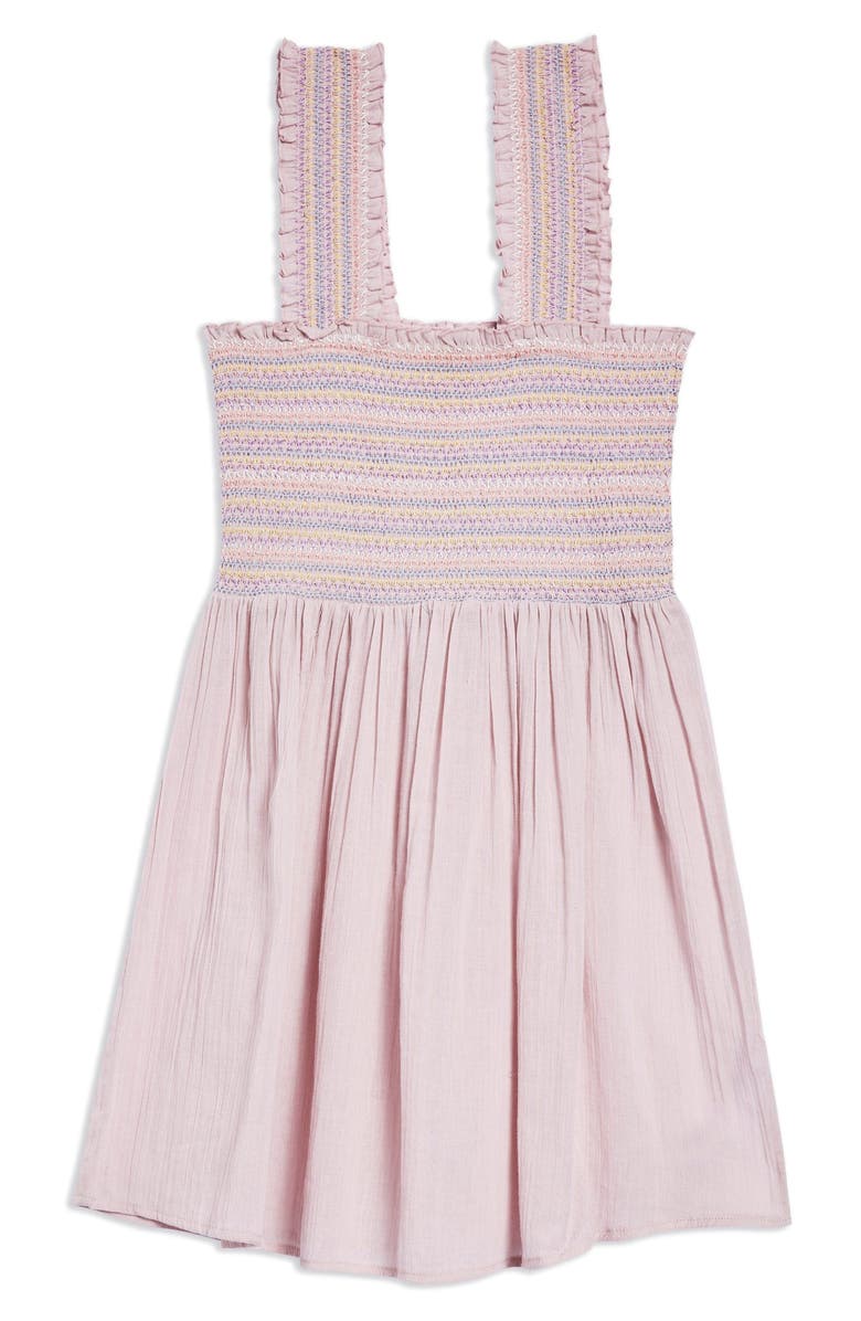 Topshop Smocked Mini Sundress, Alternate, color,