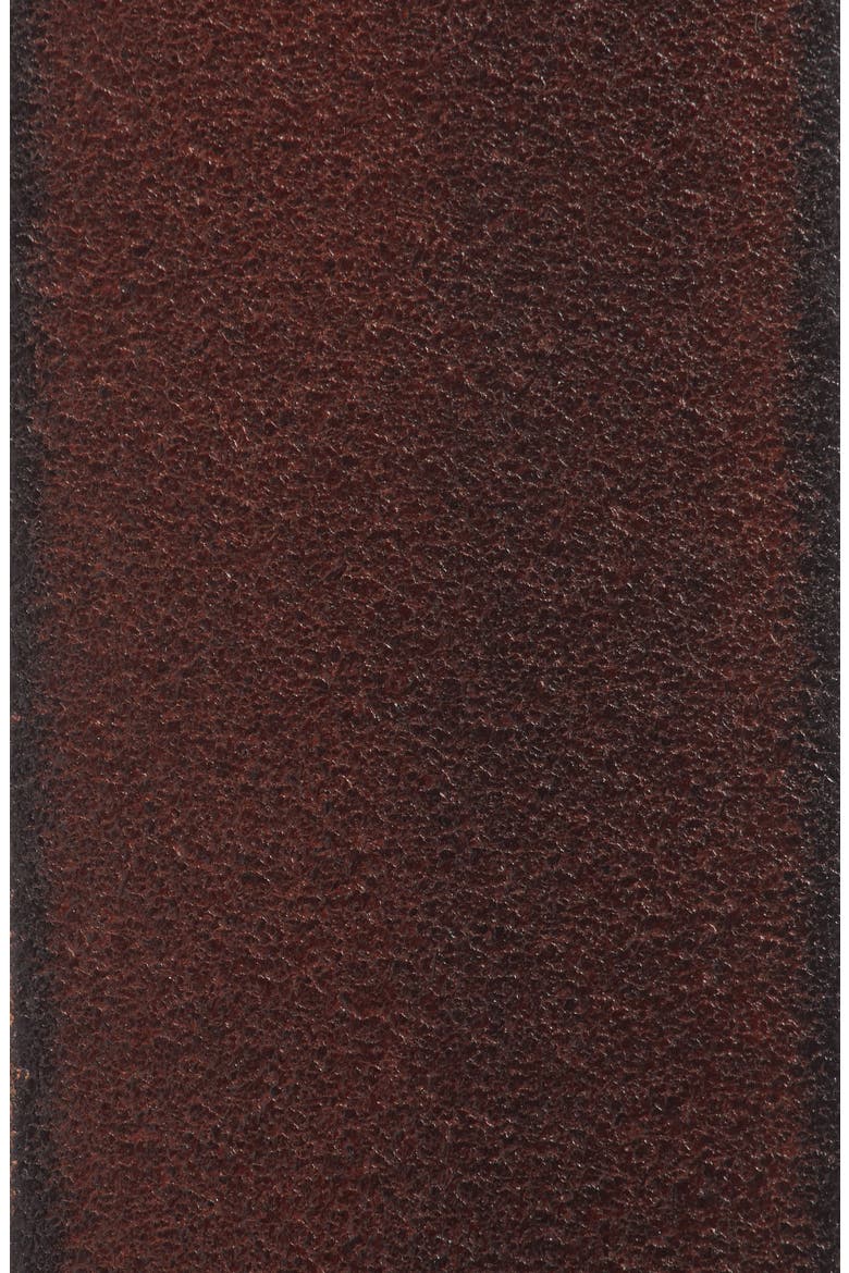 Flat Leather Belt, Alternate, color, BROWN