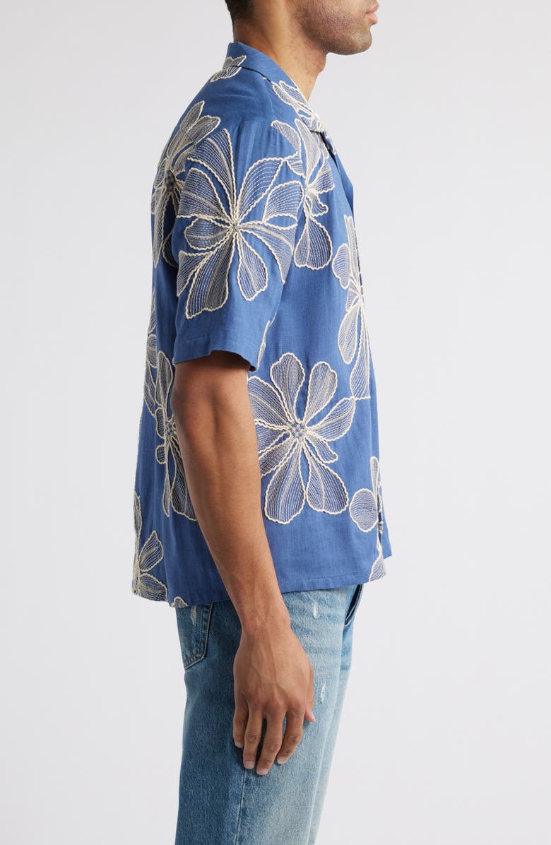 Corridor Floral Appliqué Camp Shirt, Alternate, color,