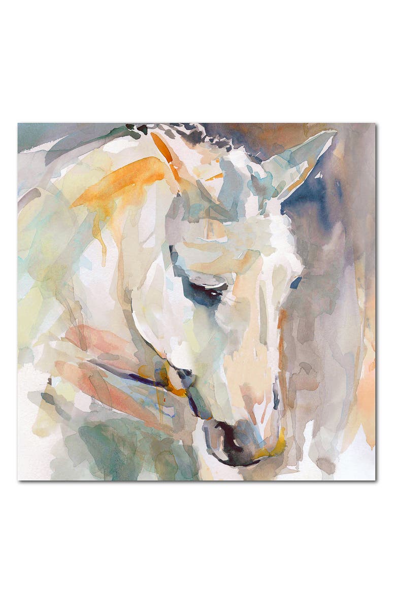 COURTSIDE MARKET Watercolor Stallion I Gallery Wrapped Canvas Wall Art - 30" x 30", Main, color,
