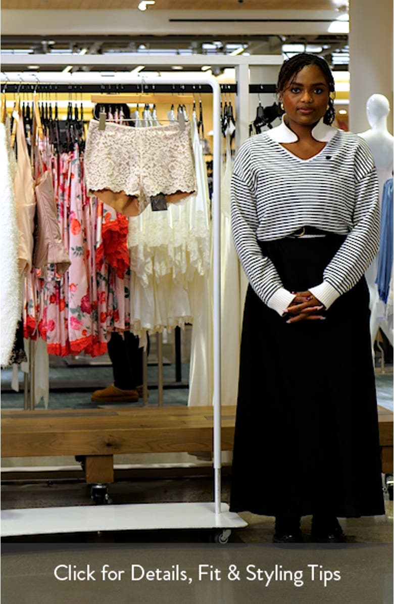 Margot Vintage Corded Lace Micro Shorts, sales video thumbnail