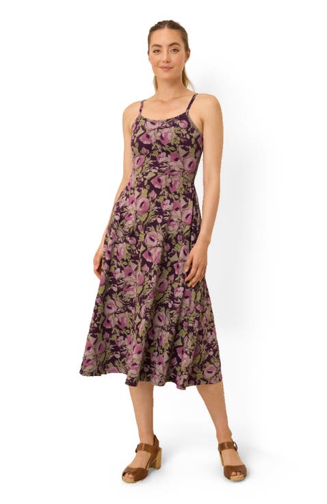 Organic Cotton Fit & Flare Midi Dress