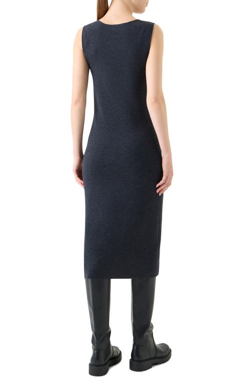 Akris Punto Sleeveless Stretch Virgin Wool Tube Dress In Blue
