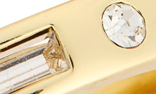 Covet Set Of Two Cz Embellished Rings In Gold