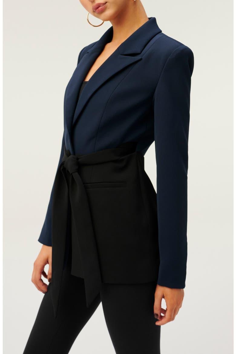 Fit & Flatter Belted Blazer, Alternate, color, NAVY001