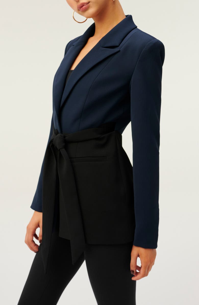Good American Fit & Flatter Belted Blazer, Alternate, color,