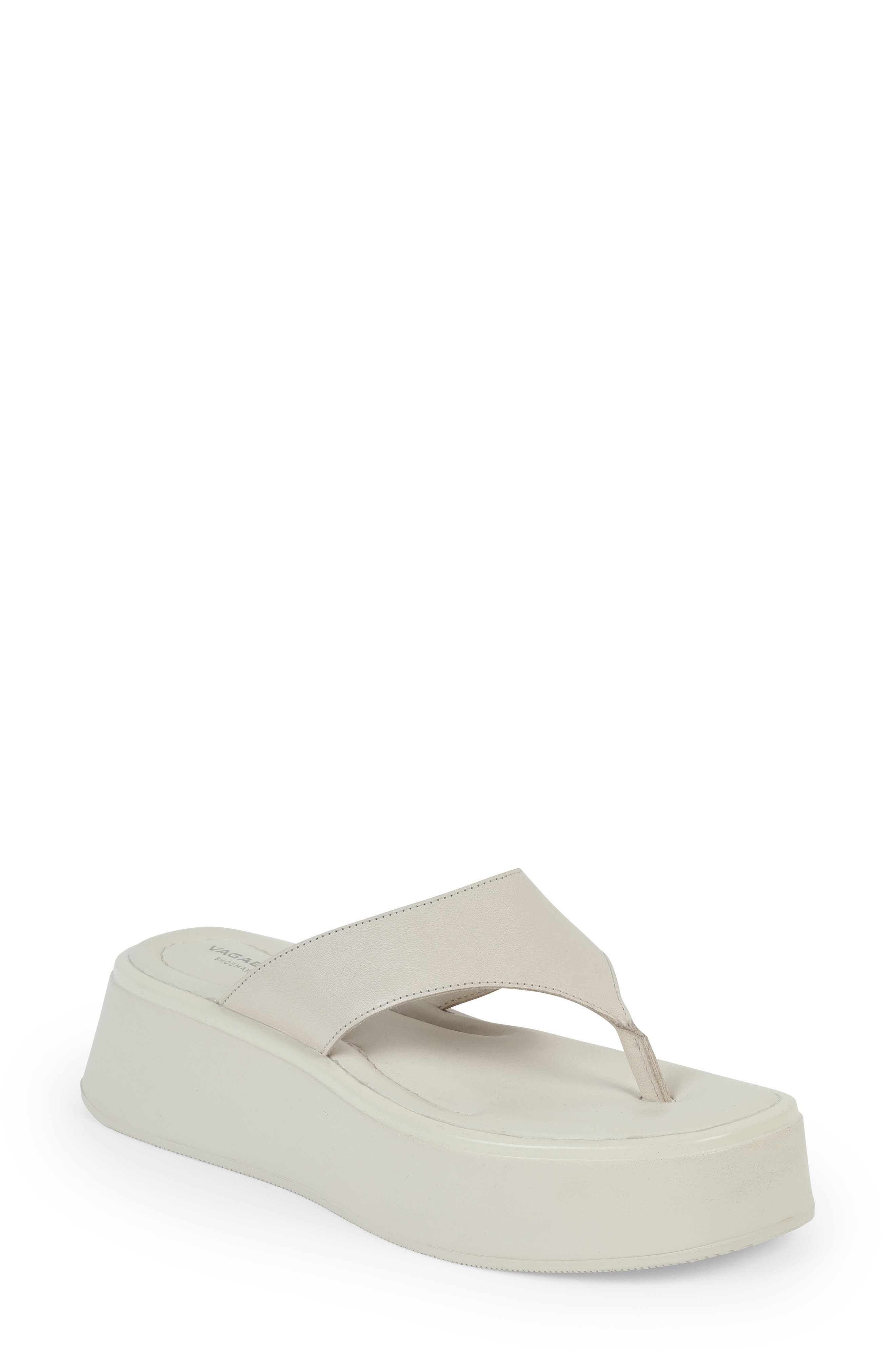 Vagabond Courtney Platform Flip Flop, Main, color, OFF WHITE