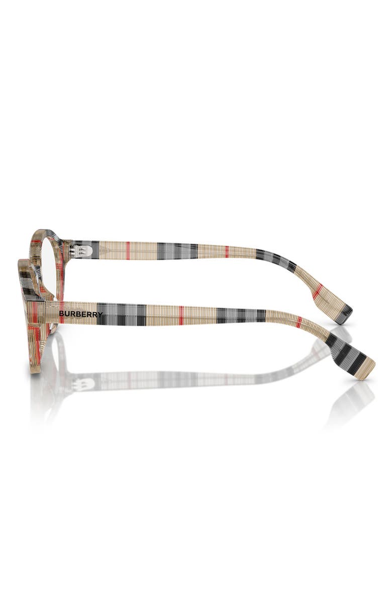 Burberry 48mm Phantos Optical Glasses, Alternate, color, Vintage Check / Demo Lens