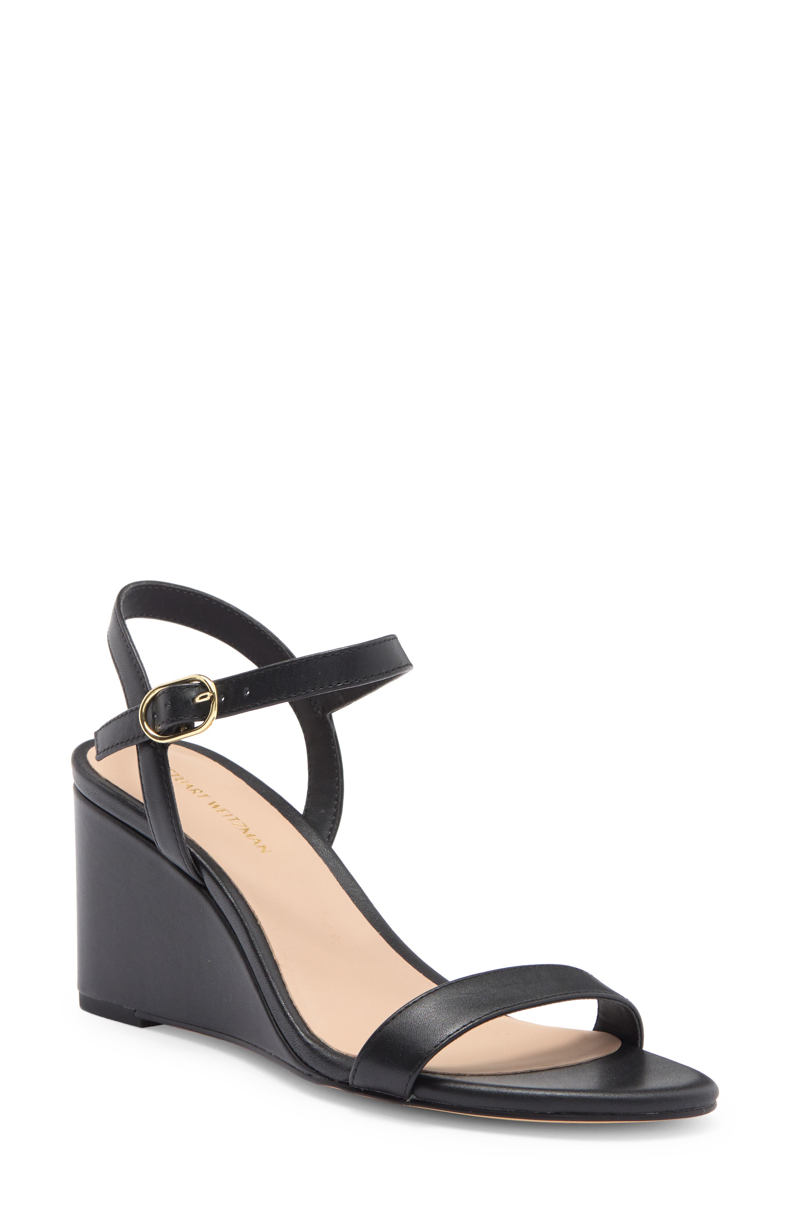 Dancer 75 Wedge Sandal, Main, color, BLACK