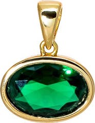 BY ADINA EDEN CZ Oval Bezel Charm