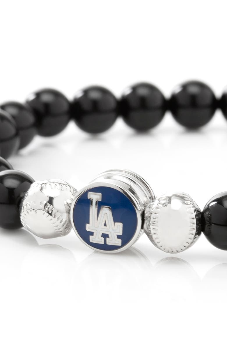 Cufflinks, Inc. MLB Baseball Dodgers Beaded Stretch Bracelet, Alternate, color, La Dodgers