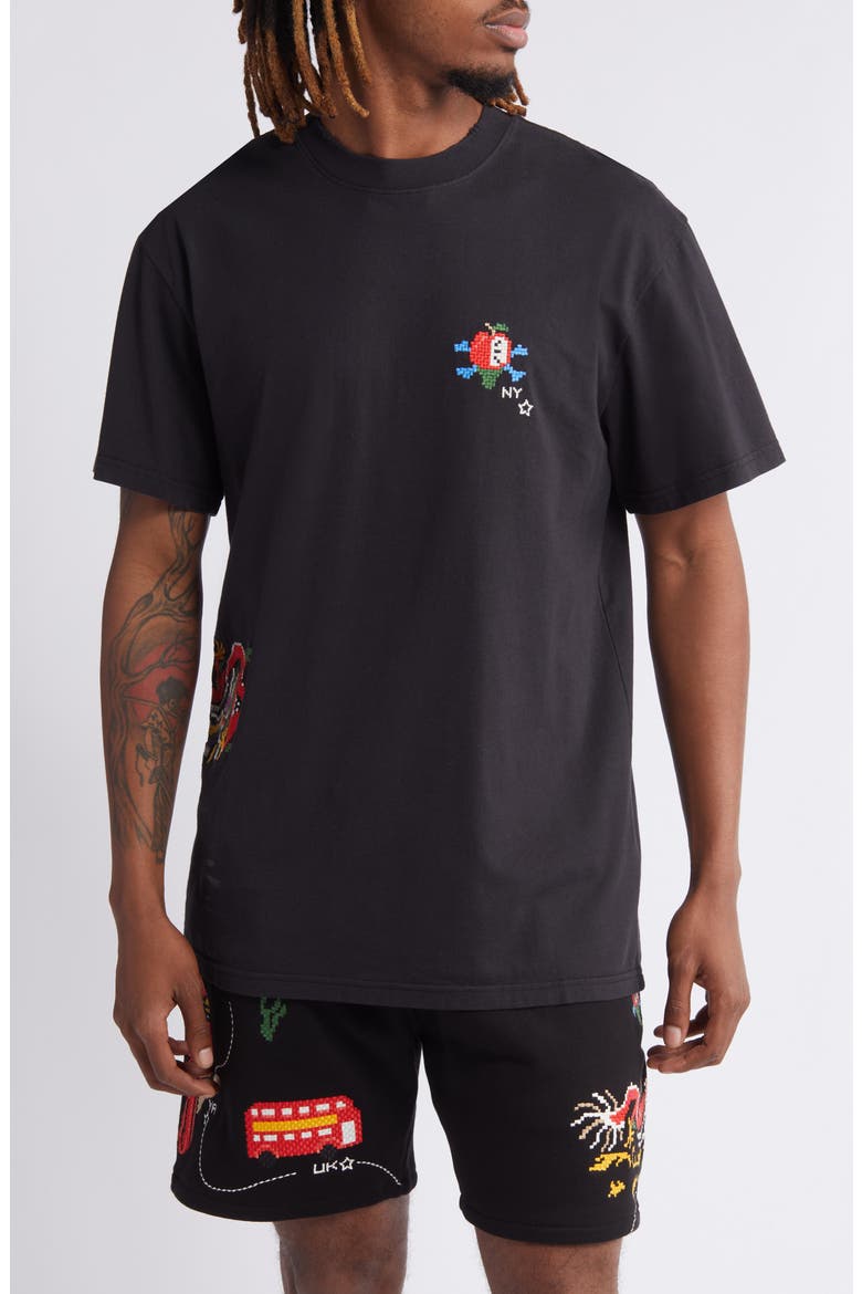 Voyager Embroidered Graphic T-Shirt, Main, color, STRETCH LI