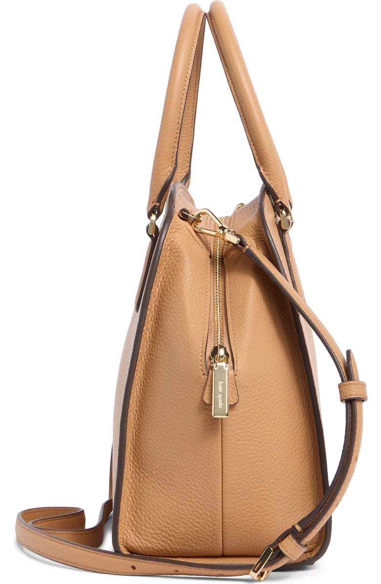 Kate Spade New York kyla pebble leather satchel bag, Alternate, color, Classic Saddle