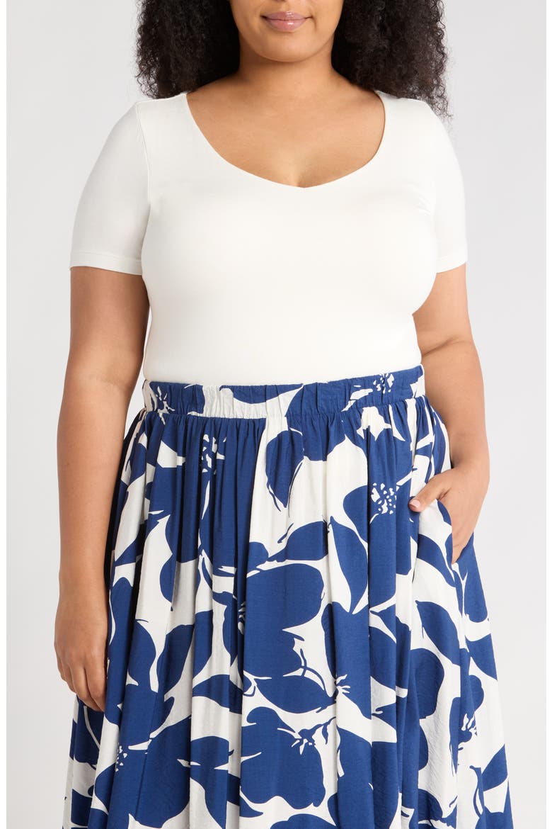 Scoop Neck Knit Top, Main, color, OFF WHITE