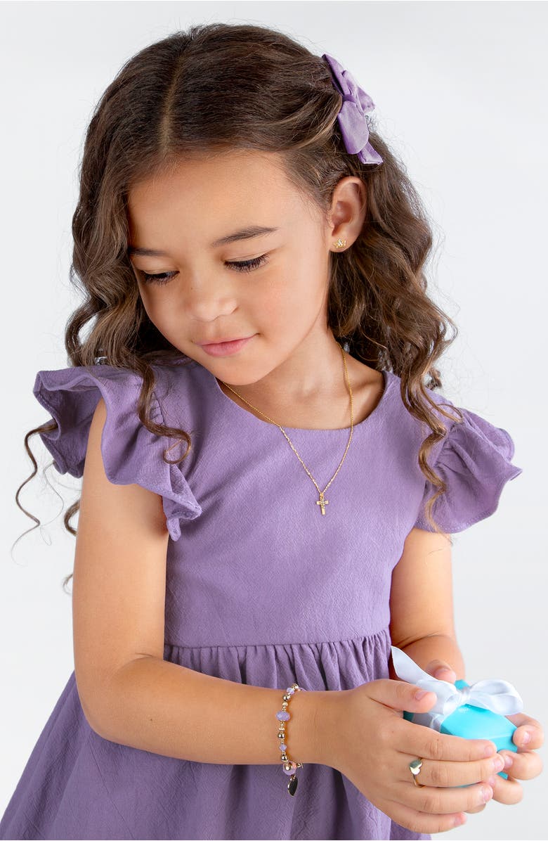 Tiny Blessings 14K Gold Pure Faith Cross 12-14" Necklace, Alternate, color, 14K Yellow Gold