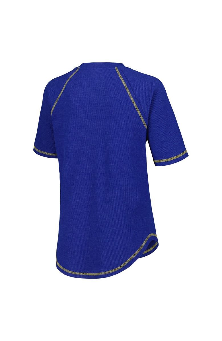 G-III 4HER BY CARL BANKS Women's G-III 4Her by Carl Banks Royal Chase Elliott Ball Chase Tri-Blend Thermal Raglan Top, Alternate, color, 