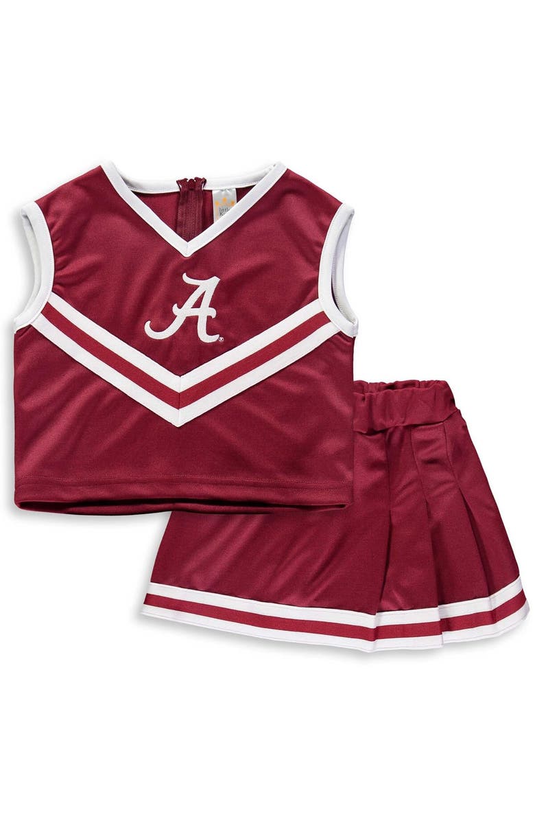 LITTLE KING Girls Youth Crimson Alabama Crimson Tide Two-Piece Cheer Set, Main, color,