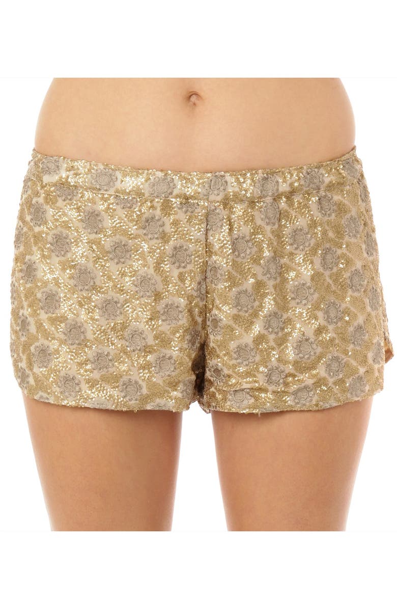 O'Neill 'Dakota' Embroidered Sequin Shorts, Main, color,