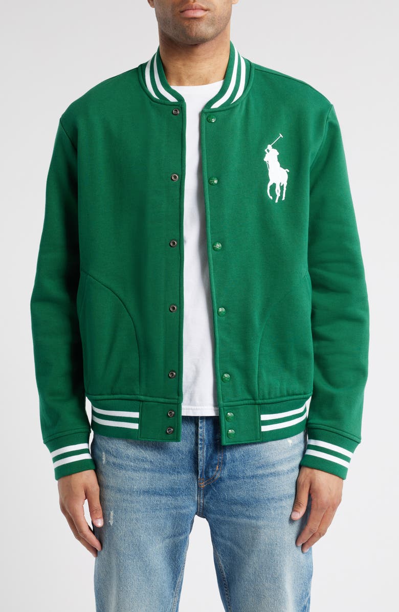 Polo Ralph Lauren Big Pony Fleece Baseball Jacket, Main, color, 