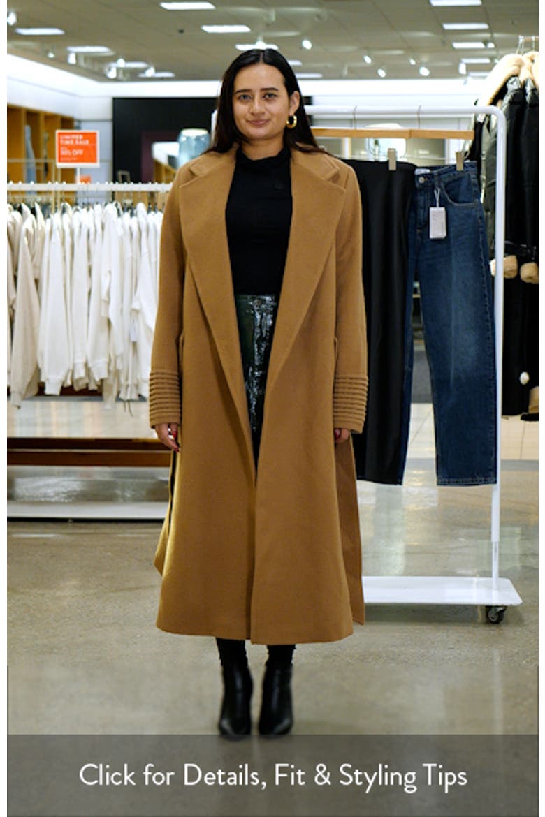 Belted Alpaca Blend Wrap Coat video
