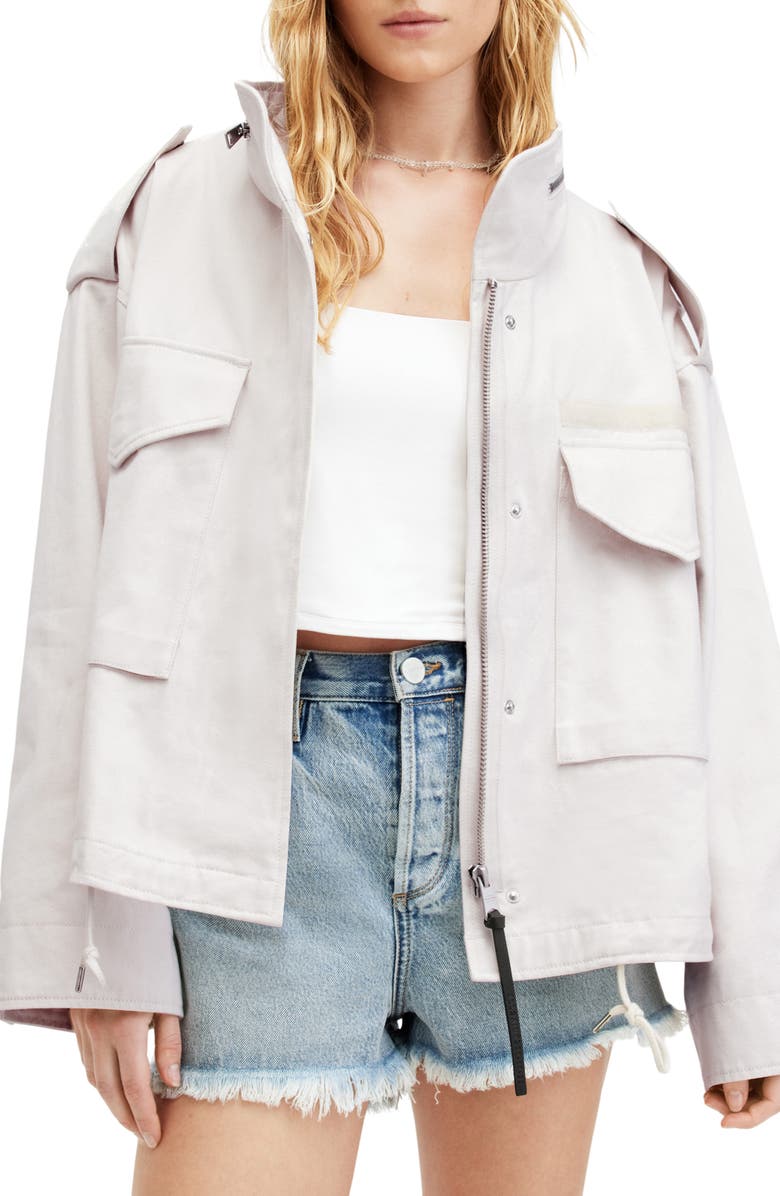 AllSaints Amelia Cotton Jacket, Main, color, 