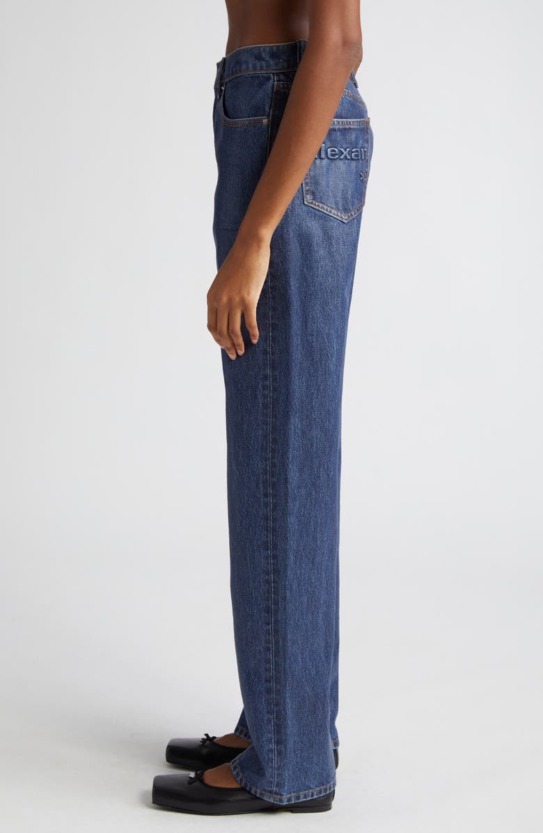 Alexander Wang EZ Mid Rise Coated Denim Straight Leg Jeans, Alternate, color,