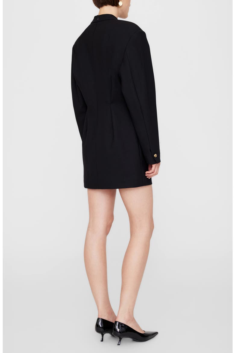 Adeline Wool Blend Mock Neck Minidress, Alternate, color, BLACK