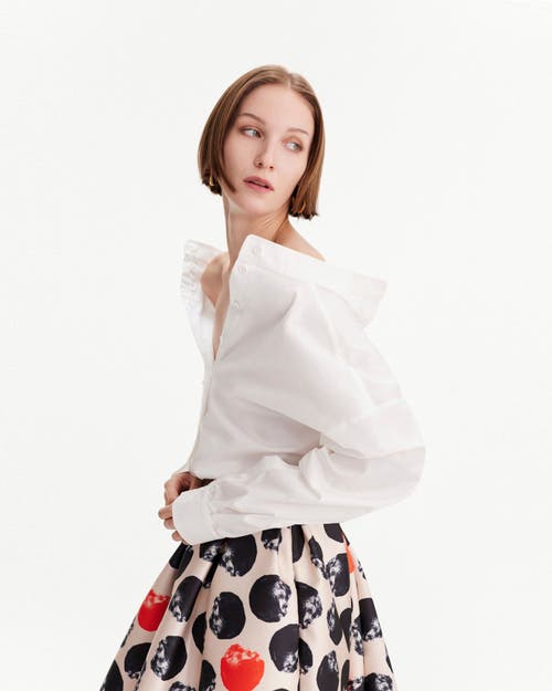 Theo The Label Echo Vice Versa Shirt In White