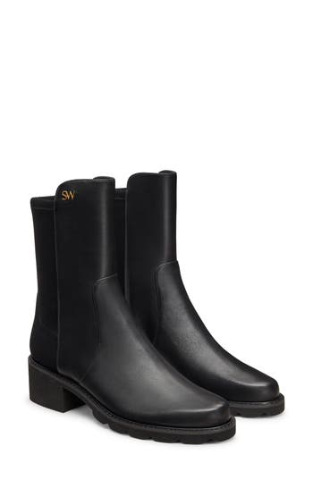 Stuart Weitzman Alina City Bootie In Black