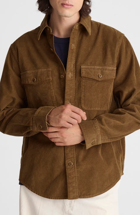 Corduroy Button-Up Work Shirt