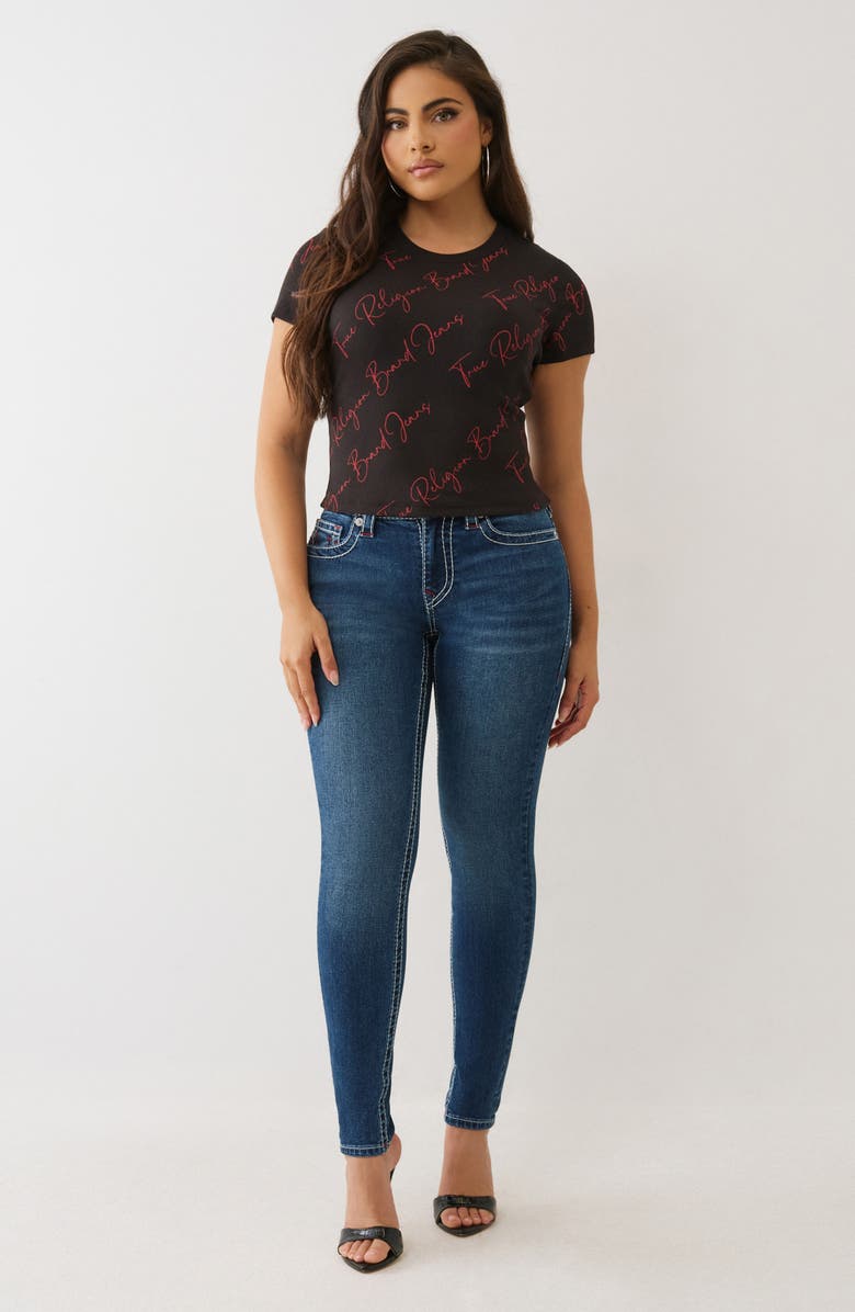 True Religion Jennie Big T Skinny Jeans, Alternate, color, Medium Rustic Barn Wash