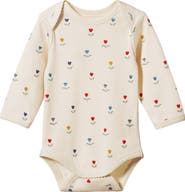 NATURE BABY Print Long Sleeve Organic Cotton Bodysuit