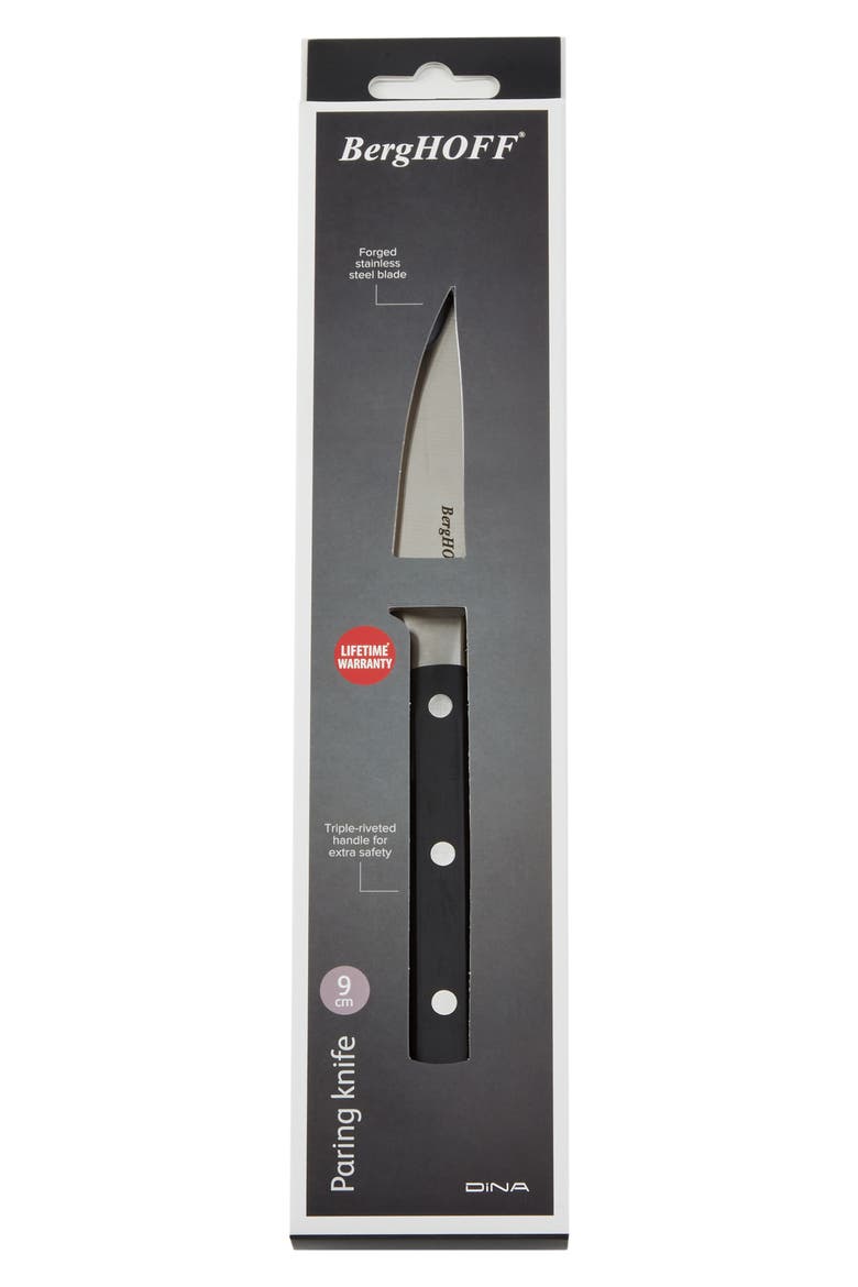 Dina Gene 3 1/2" Paring Knife, Alternate, color, BLACK