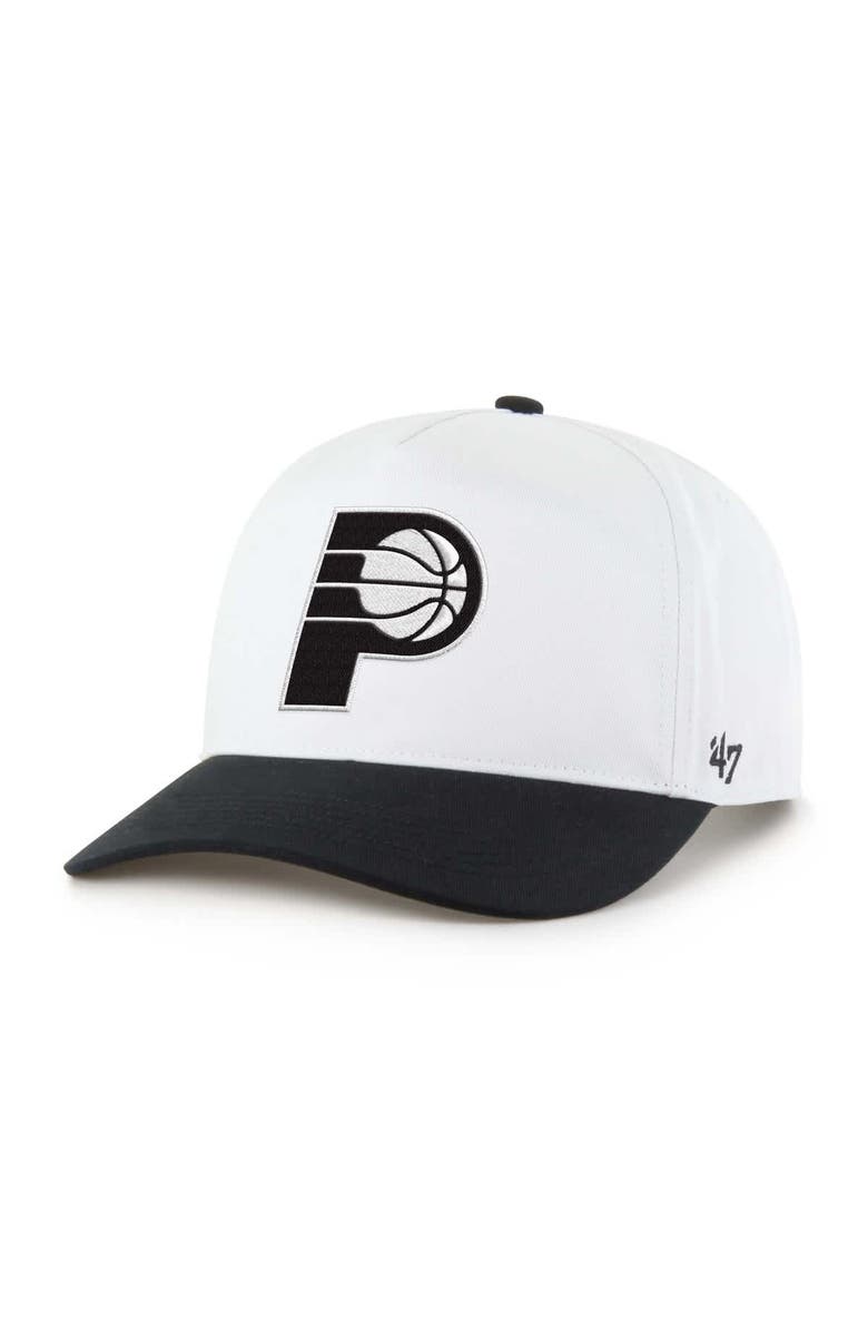 '47 Men's '47 Indiana Pacers Black & White Hitch Adjustable Hat, Main, color, White