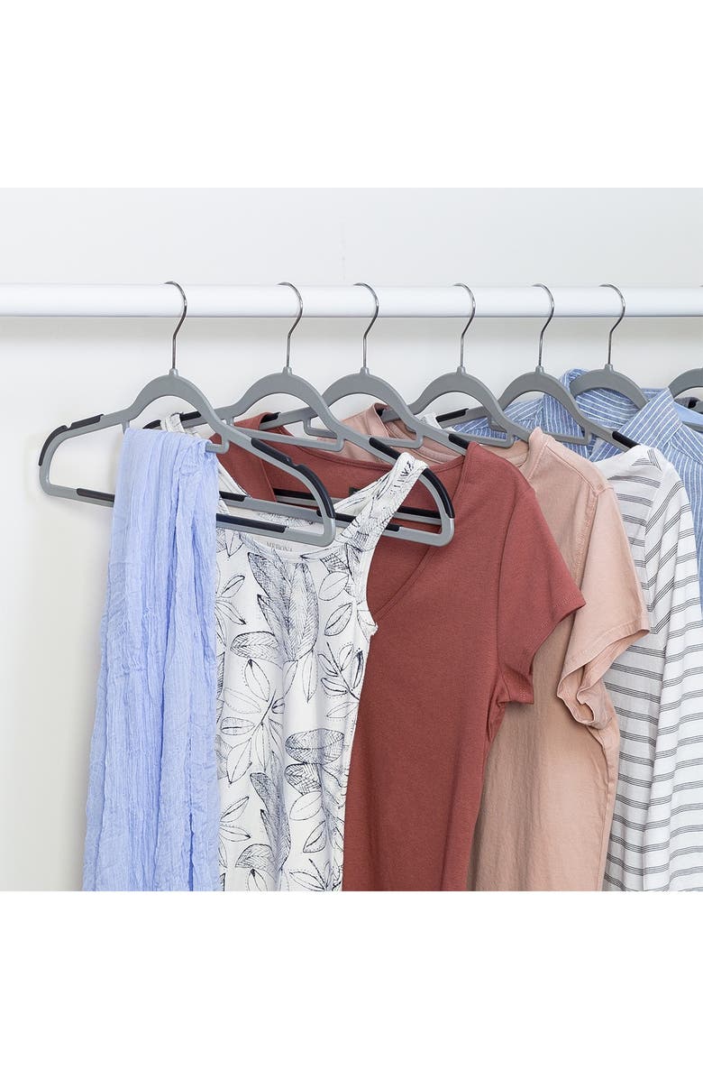 HONEY-CAN-DO Rubber Grip No-Slip Plastic Hangers - Pack of 50, Alternate, color, 