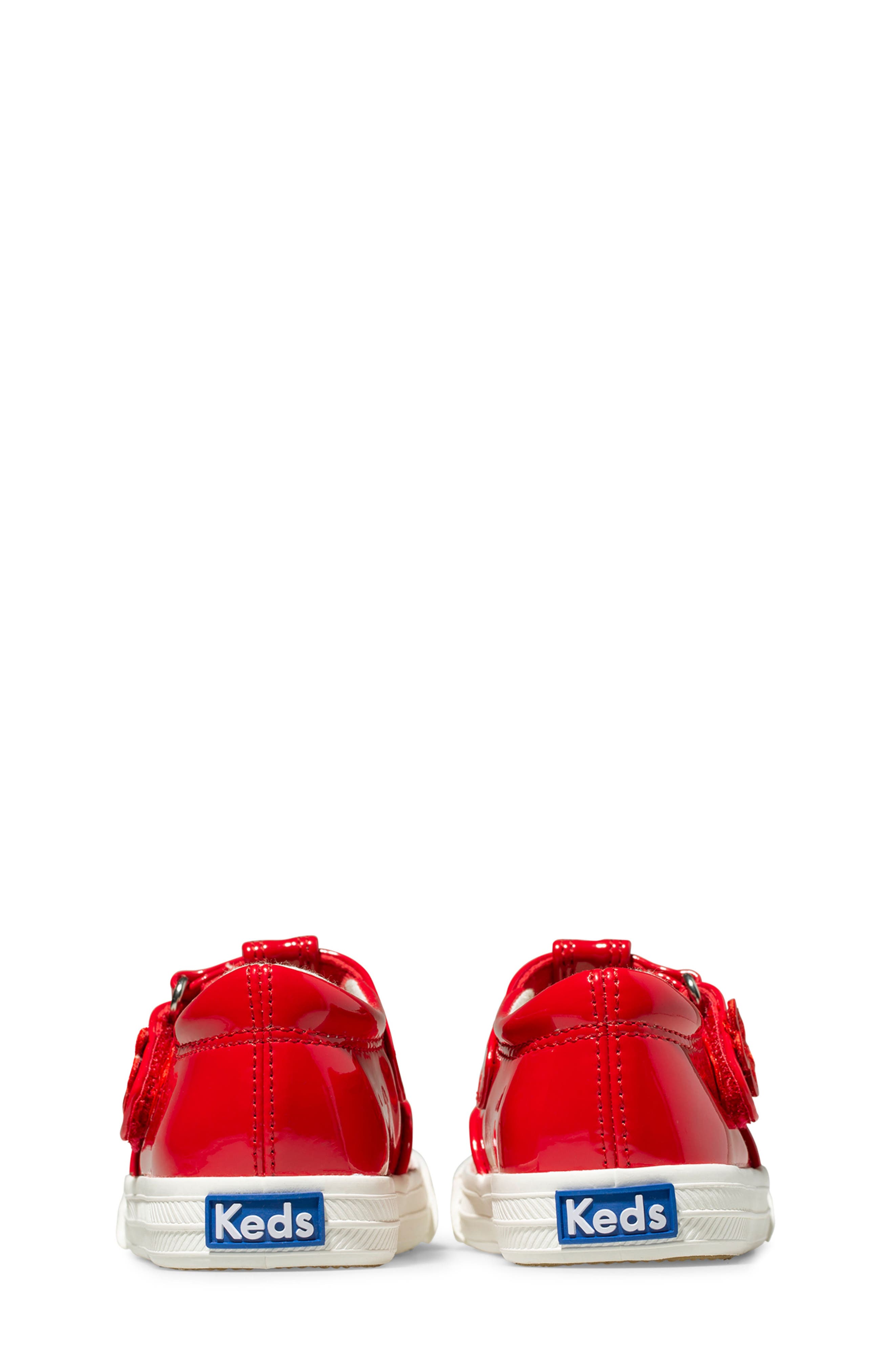 Daphne T-Strap Sneaker, Alternate, color, RED PATENT