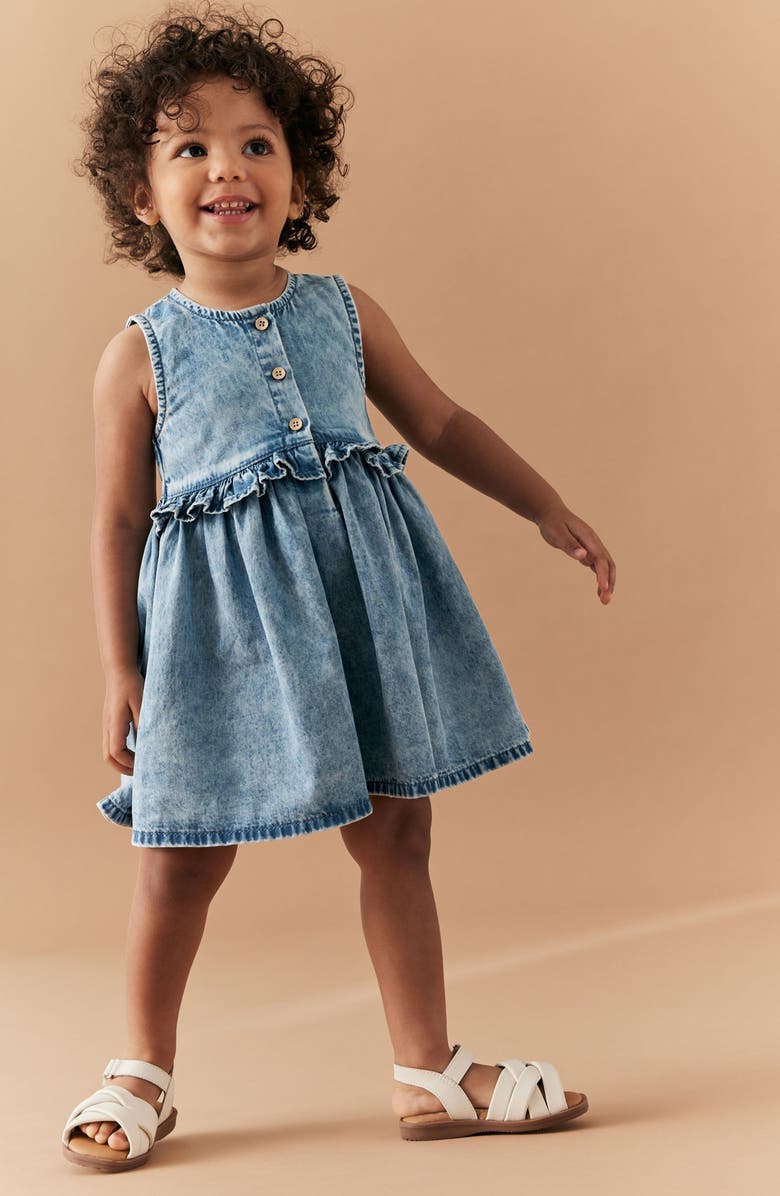 NEXT Kids' Sleeveless Denim Dress, Alternate, color,