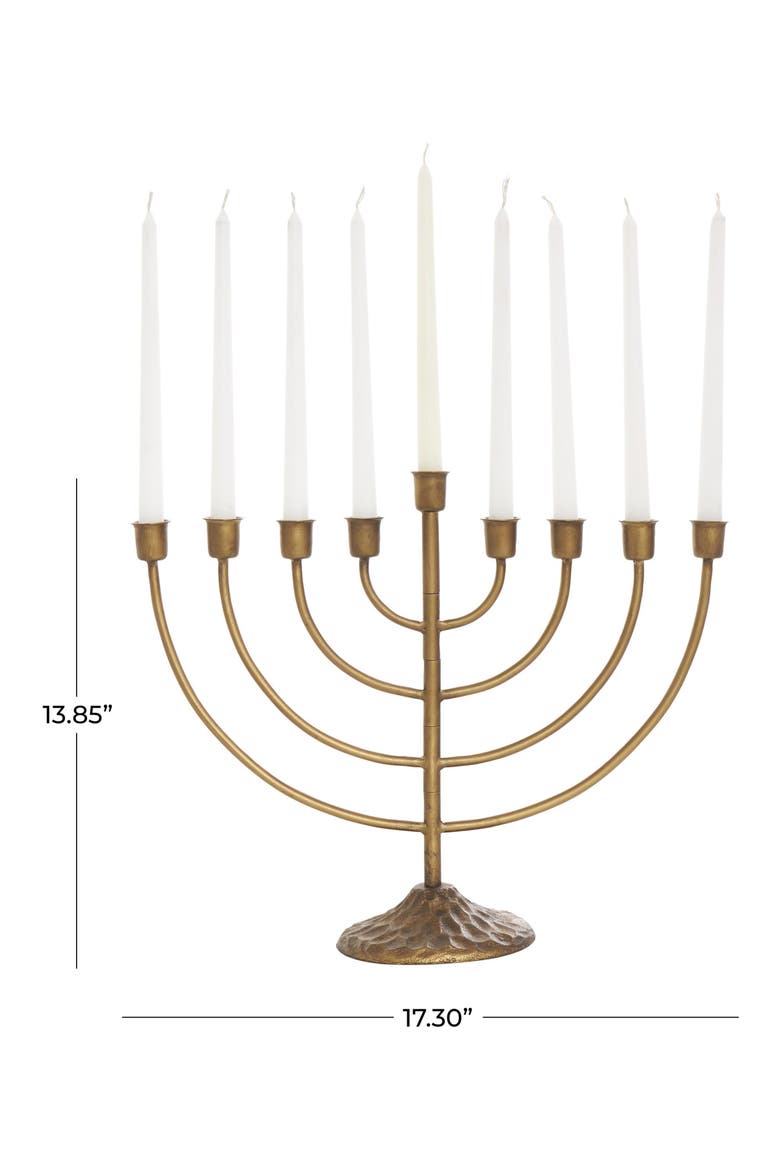 Eclectic Bronze Menorah, Alternate, color, BRONZE