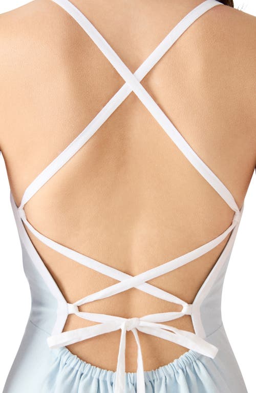 Steve Madden Riyan Linen Blend A-line Sundress In Blue