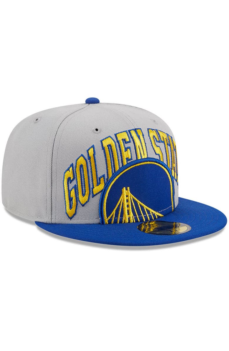 New Era Men's New Era Gray/Royal Golden State Warriors Tip-Off Two-Tone 59FIFTY Fitted Hat, Alternate, color, Gray