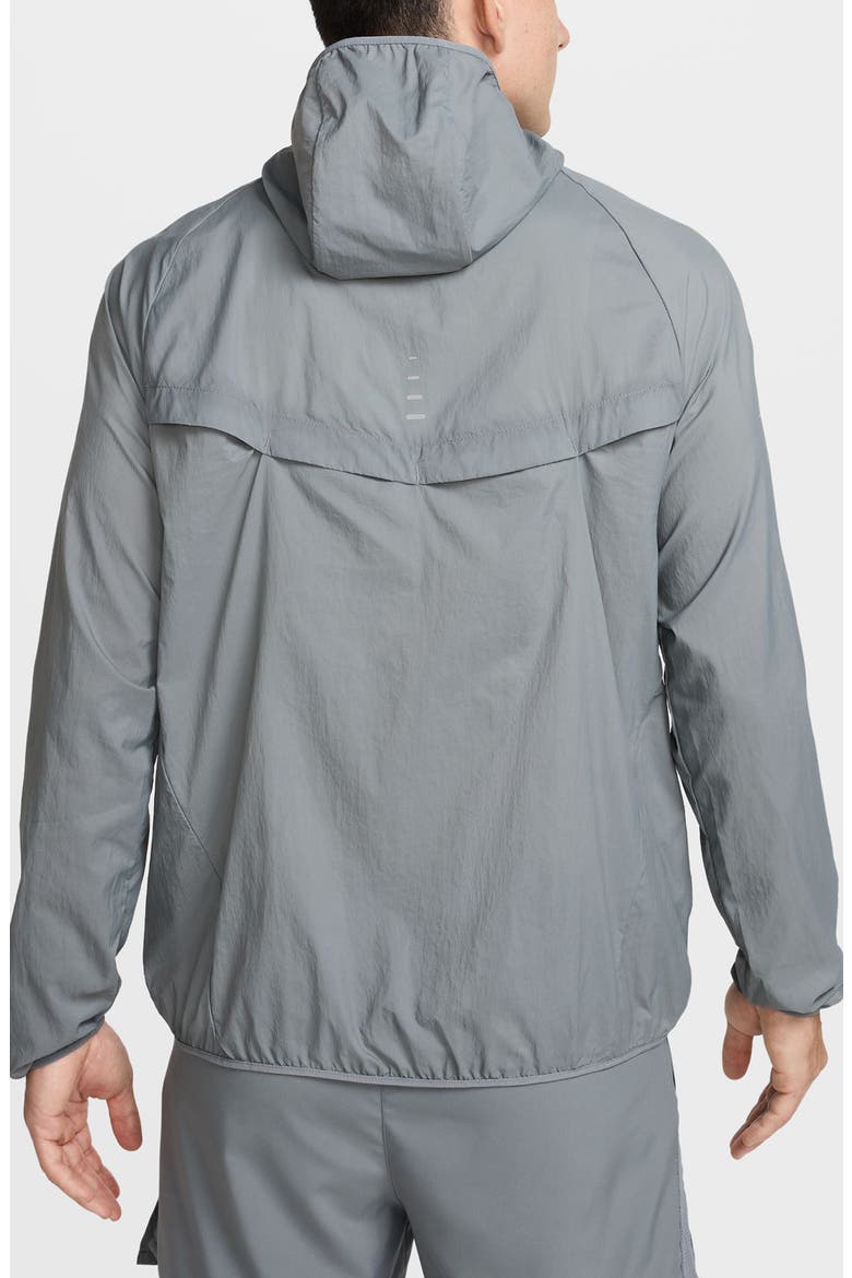 Stride Dri-FIT UV Hooded Running Jacket, Alternate, color, SMOKE GREY/ REFLECTIVE SILV