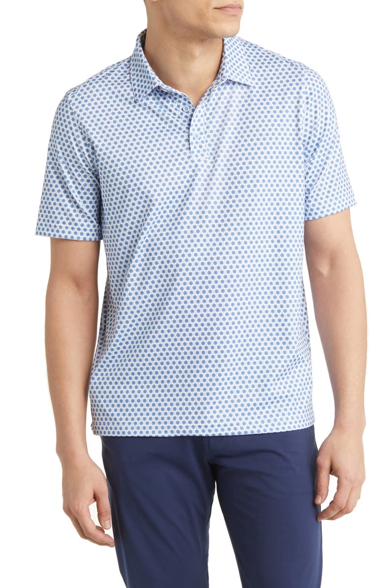 Johnston & Murphy XC4<sup>®</sup> Floral Medallion Performance Golf Polo, Main, color, 