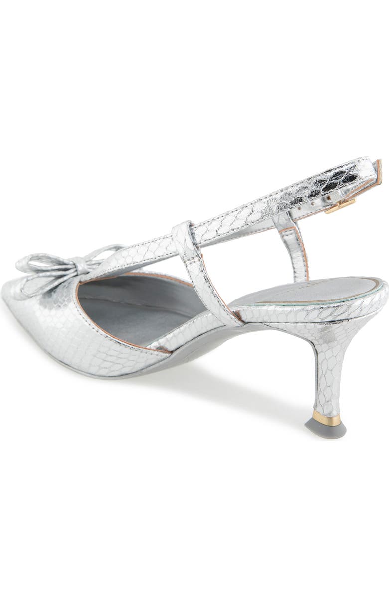Kenneth Cole Umayra Slingback Pointed Toe Pump, Alternate, color, Silver Snake